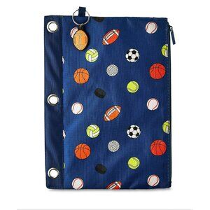 NWT Pen+Gear Canvas Zipper Pouch – Binder Insert with Keyring